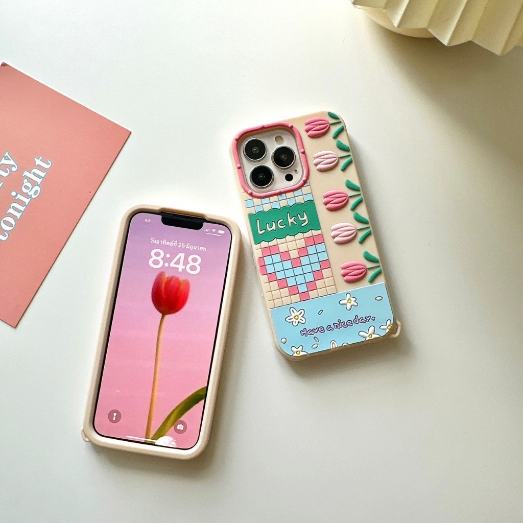 ซีรีโคลนกระถางหัวใจ-สาย-เคสซิลิโคน-เคสซิลิโคนกันกระแทก-เคสลายดอกไม้-เคสแถมสายคล้องมือ-เคสแถมสาย-เคสแถมสายคล้อง