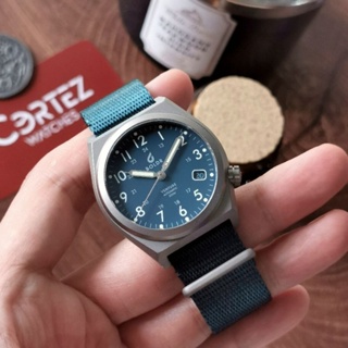 นาฬิกา Boldr Venture Blue Fuel (ตัวเรือนไทเทเนียม+ออโต้ พร้อมหน้าปัดสีน้ำเงิน แบบมีวันที่)