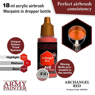 🔥มีของพร้อมส่ง🔥 Army Painter Air Archangel Red - 18ml AP-AW4104 สีอะคริลิค สูตรพ่น ใช้กับ Airbrush Water Based Acrylic