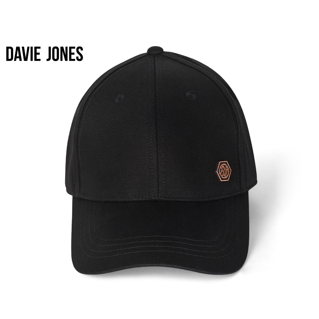 davie-jones-หมวกแก๊ป-สีดำ-cotton-cap-in-black-cap0003