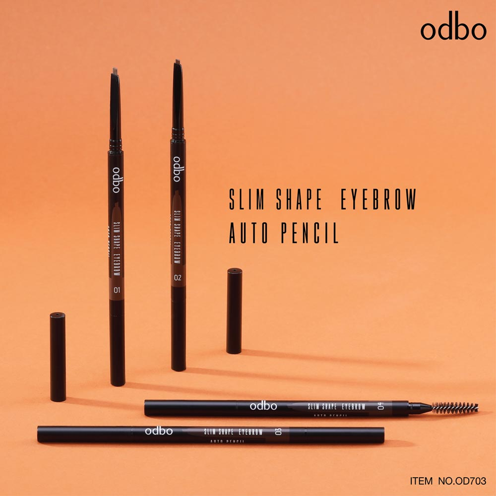 od703-odbo-slim-shape-eyebrow-auto-pencil-0-1g-ดินสอเขียนคิ้วแบบแท่งหมุนระบบออโต้ล็อค