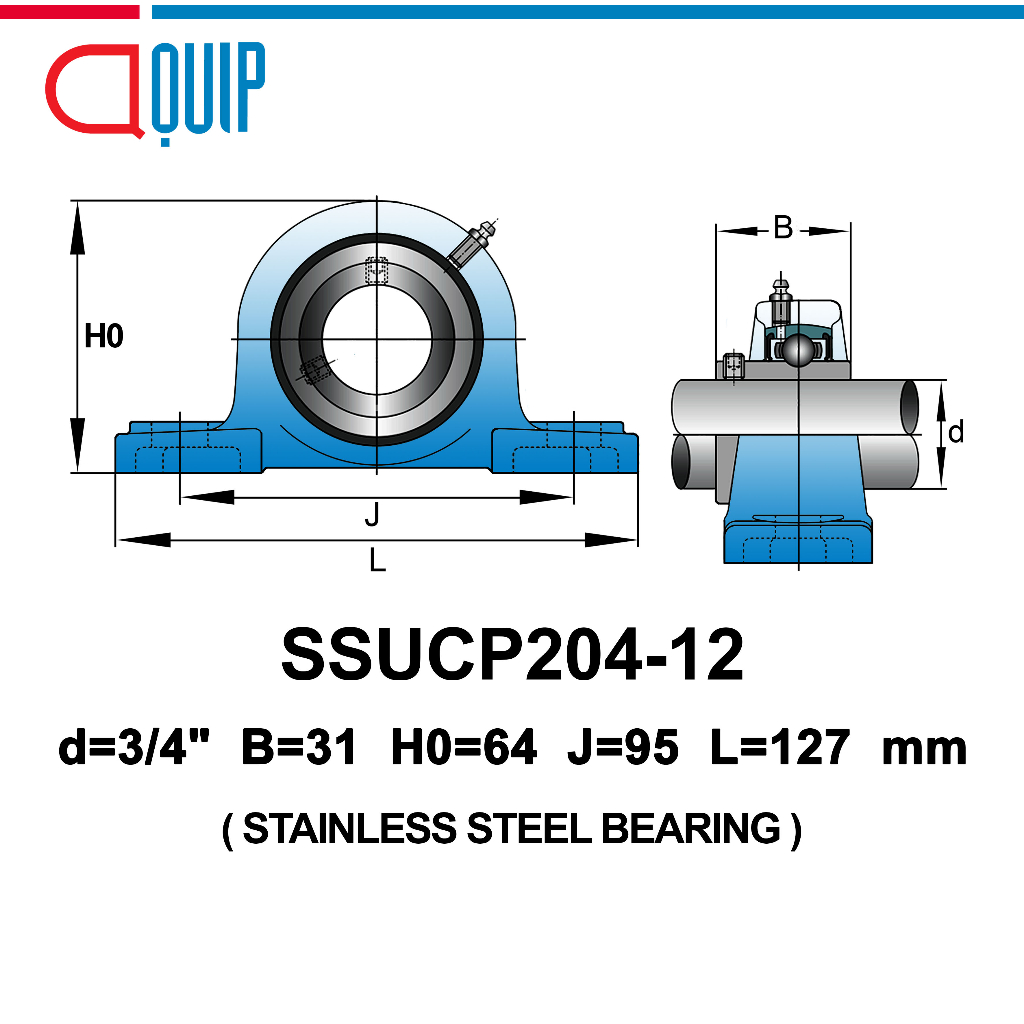 ssucp204-12-ldk-ตลับลูกปืนตุ๊กตาสเตนแลส-sucp204-12-stainless-steel-bearing-ssucp204-12-เพลา-3-4-นิ้ว