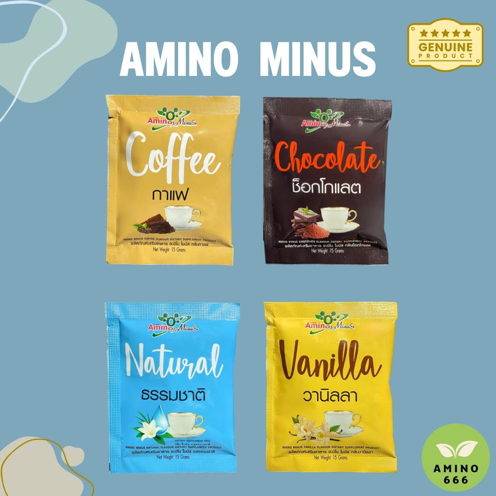 amino-minus-1-ซอง-กาแฟ-ธรรมชาติ-ช็อกโกแลต-วนิลลา-ขายแยก