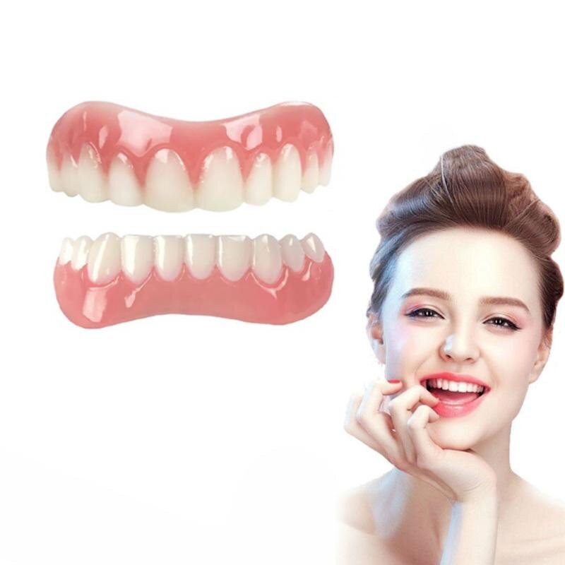 ฟันปลอมแบบครอบ-ฟันปลอม-ซิลิโคน-ฟันปลอมทันตกรรมวีเนียร์ฟัน-ฟันปลอมของแท้-จัดฟันขาวจัดฟัน-ฟันปลอมแบบสวม-ที่ครอบฟันที่กินข้