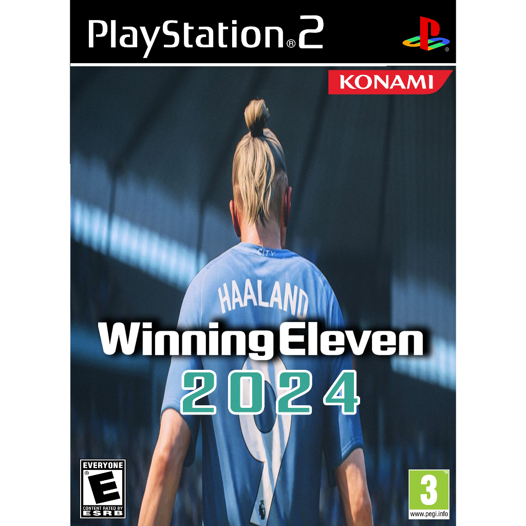 แผ่นเกมส์ PS2 Winning Eleven 2024 ย้ายครบแล้ว ภาษาอังกฤษ สกรีนแผ่น