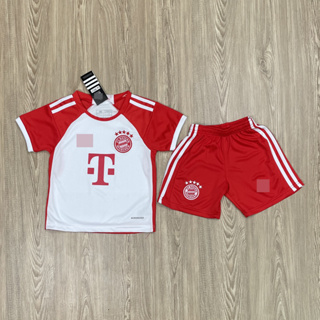 ชุดบอลเด็ก ชุดกีฬาเด็ก Bayer ทีมบาร์เยิร์น 2023/24ได้ทั้งชุด (เสื้อ+กางเกง) สินค้าเกรดAAA