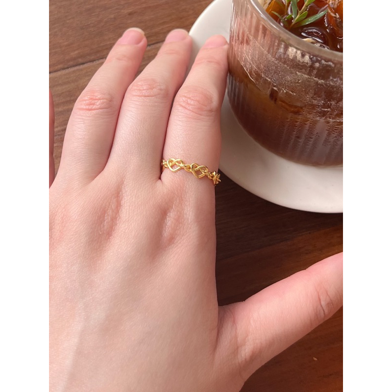 โค้ด-x8sfxj-ลด-20-a-piece-แหวนเงินแท้-all-silver-925-pretzel-heart-ring