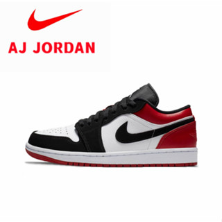 Air Jordan 1 Low Black Toe Low Topดำแดงขาวแท้100%