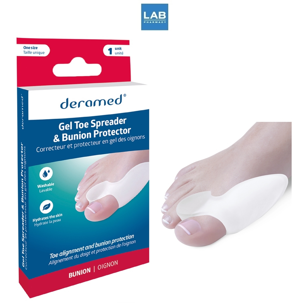 Deramed Footcare Gel Toe Spreader & Bunion Protector 1pc/box ปลอกเจล