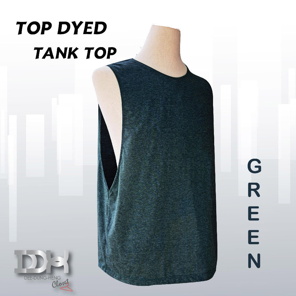 เสื้อกล้ามแขนเว้าลึกออกกำลังกาย-top-dyed-tank-top