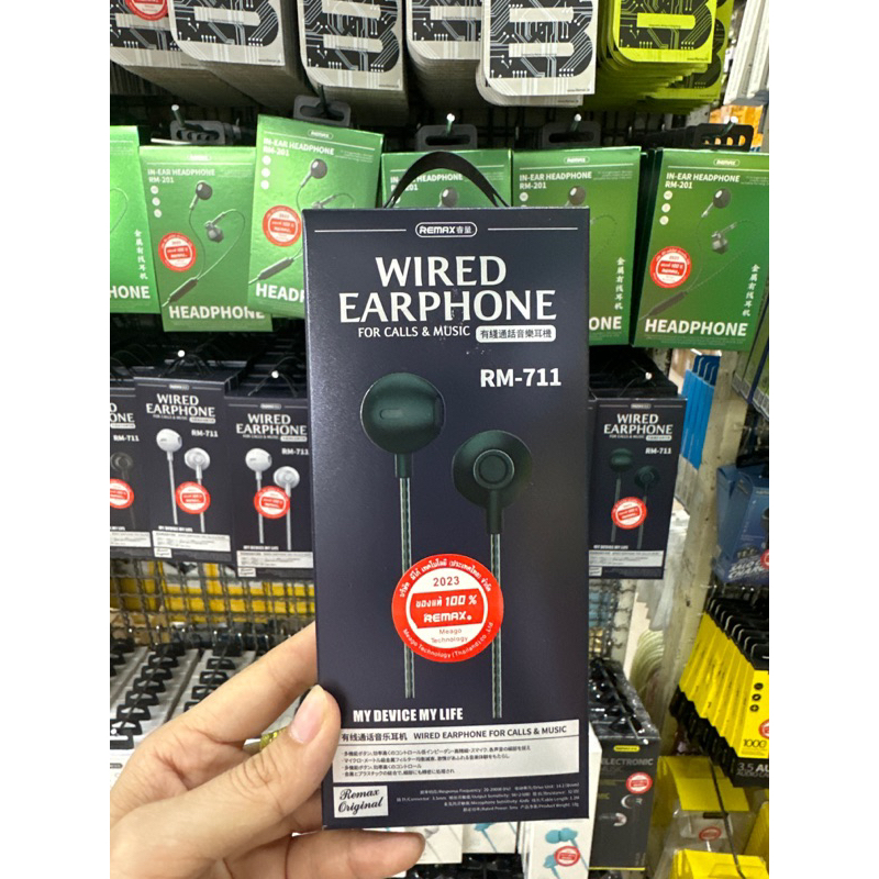 Remax RM-711 ชุดหูฟังแบบมีสาย AUX 3.5 มม.คอมเล่นเกม มีไมค์ วิ่ง ...