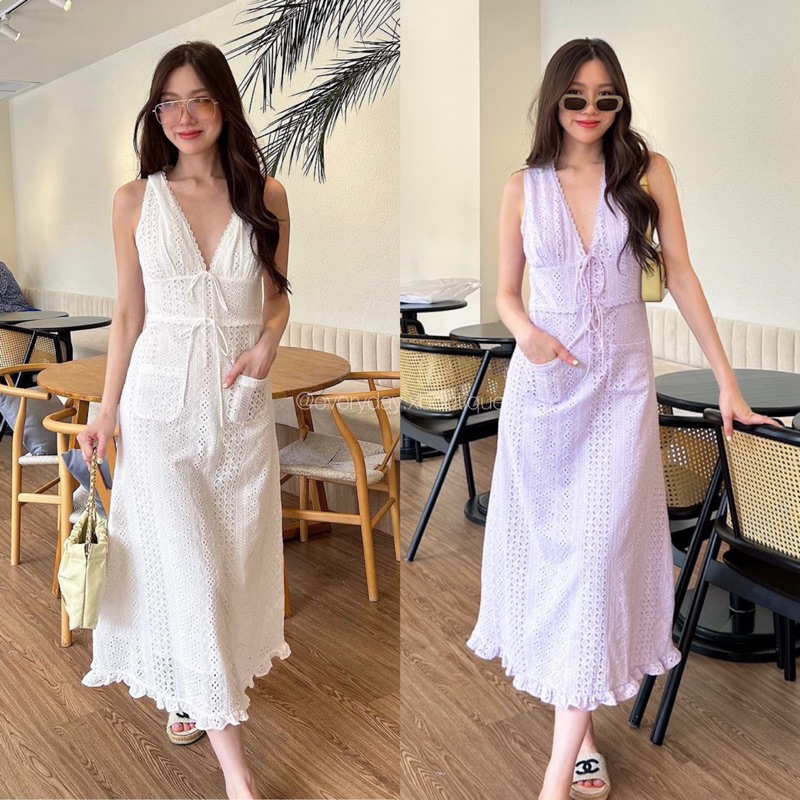 พร้อมส่ง-gelato-maxi-dress-550ฟรีส่ง-ทุกคนเดรสลูกไม้มาแล้วค่า-น่ารักมาก-น้องใส่ได้ทุกโอกาศ-tshop