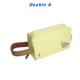 [สินค้าของแถมงดจำหน่าย] Double A กระเป๋าเครื่องเขียน 18 ×  6.5 × 10 cm คละลาย 1 ใบ