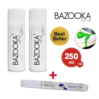 โค้ดBAZNOV3ลดทันที65 Bazooka spray with Midsole Protector ( สเปรย์เคลือบกันน้ำ 2 กระป๋อง +ปากกากันเหลือง)