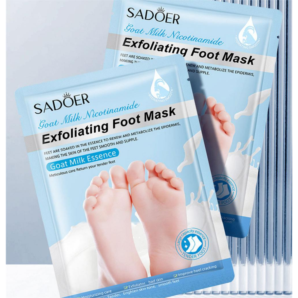 ฟิล์มดูแลเท้า-foot-mask-สารสกัดจากนมแพะ-บำรุงผิว-ขาว-ลดริ้วรอย