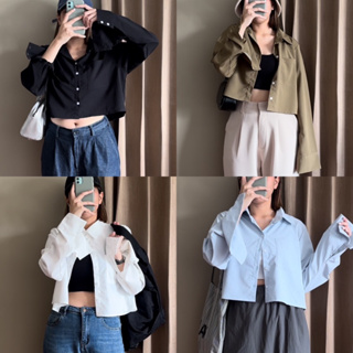 pocket crop shirt - เสื้อเชิ้ตทรงครอป