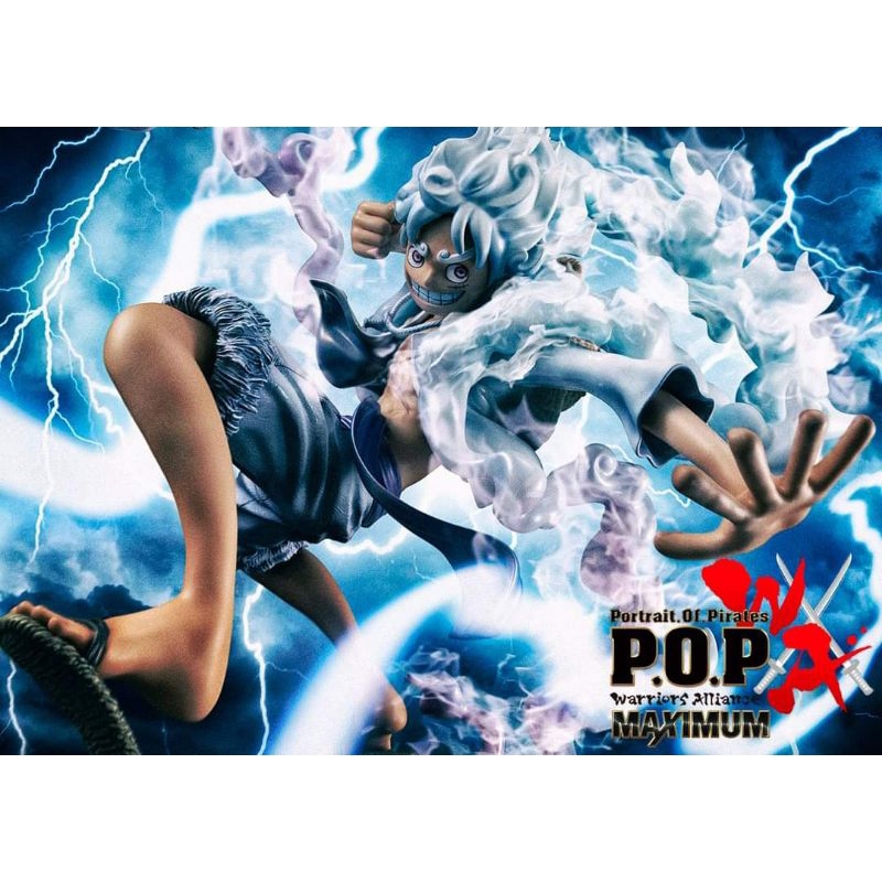 Bandai Portrait Of Pirates One Piece SA-Maximum Monkey D. Luffy Gear 4 Bouncing Man: Statua Da Collezione 30cm. Figura Ufficiale.