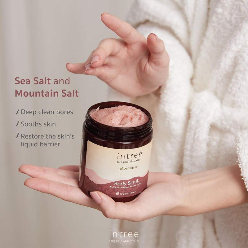 สครับผิว-ภูตะวัน-intree-mon-rose-body-scrub-320กรัม