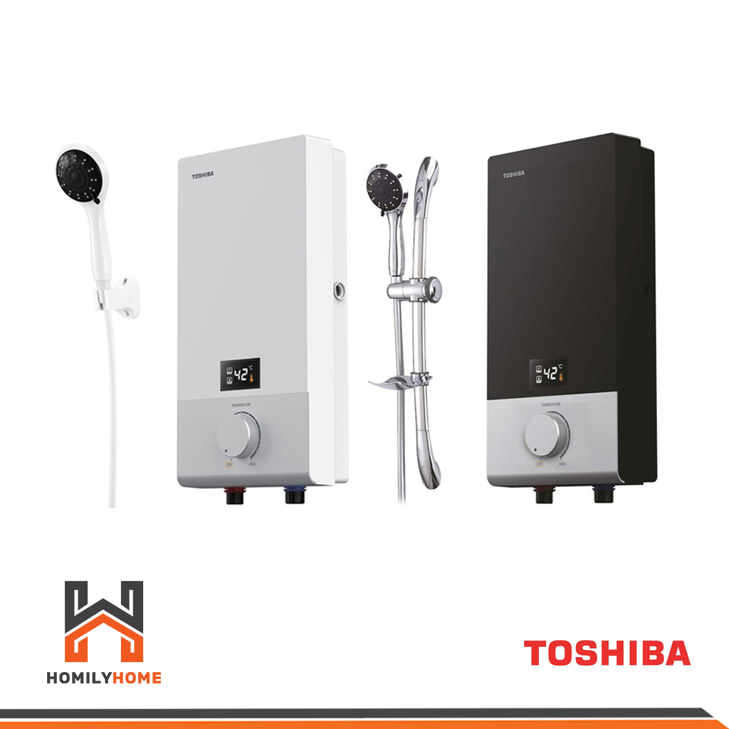 ภาพหน้าปกสินค้า12.12 2419 บาท TOSHIBA เครื่องทำน้ำอุ่น 3800 4500 วัตต์ รุ่น DSK38ES5KW DSK38ES5KB DSK45ES5KW DSK45ES5KB สีขาว สีดำ