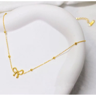 lovely necklace stainless steel |สร้อยคอโบว์งานสแตนเลส ไม่ลอกไม่ดำ โดนน้ำโดนเหงื่อได้ ส่งจากไทย🚩