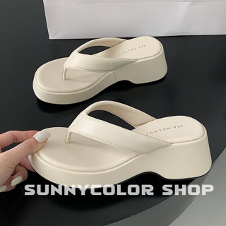 SUNNYCOLOR รองเท้าแตะหญิง การออกนอกบ้าน รองเท้าแตะ ลำลองสำหรับผู้หญิง B26G0BI