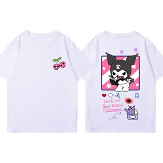 ราคาถูก Fantasy magic kuromi Baku อะนิเมะเสื้อยืดคู่ชายและหญิงผ้าฝ้ายแท้ฤดูร้อนแขนสั้น เสื้อคู่