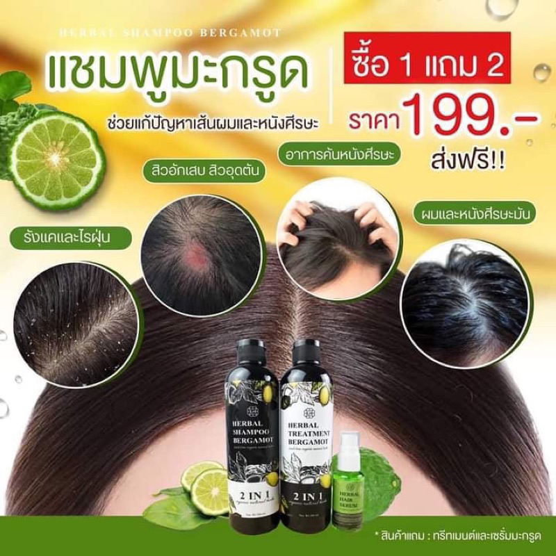 แชมพูมะกรูดขายส่ง5ชุด-มีพร้อมส่ง