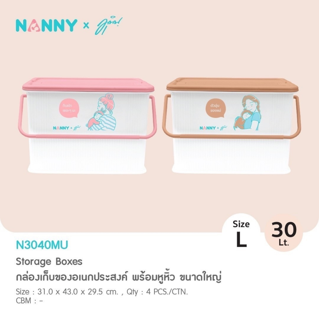 nanny-กล่องใส่ของเตรียมคลอด-กระเป๋าเตรียมคลอด-กล่องใส่ของแนนนี่-กล่องอเนกประสงค์-nanny-x-munin