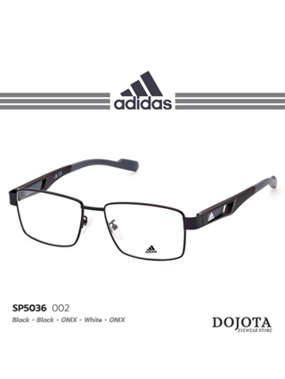 กรอบแว่นตา Adidas รุ่น SP5036-002 แบรนด์ลิขสิทธิ์แท้ ดีไซน์สปอร์ต วัสดุคุณภาพดี ทนทาน