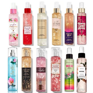 Bath &amp; Body Works  แบบ Shimmer mist กลิ่น gingham gorgeous , Hello Beautiful , Sunset Glow , Winter Candy Apple ใหม่แท้