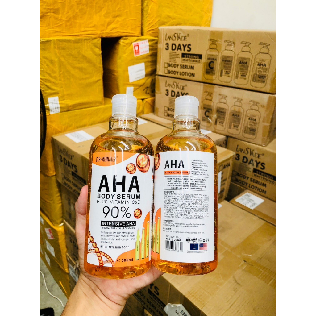 aha-serum-whitening-เซรั่มทาตัวขาว-ซึมง่ายไม่เหนียวเหนอะหนะ-ช่วยผลัดเซลล์ผิวที่ตายแล้ว-เผยผิวใหม่ขาวใสขึ้น90-ขนาด500ml