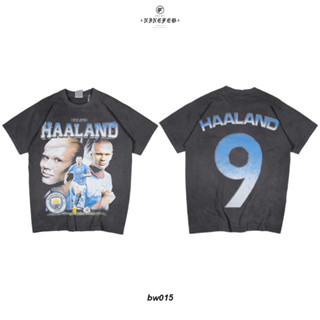 Haaland Vintage bootleg tee ( bw015 ) ผ้าฟอกสีเฟด วินเทจ