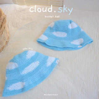 Cloud . Sky หมวกไหมพรมถักลายท้องฟ้าก้อนเมฆ