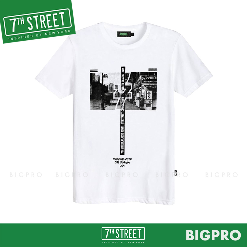 เสื้อยืด-7th-street-แนวสตรีท-รุ่น-classic-town-ขาว-csc001-ของแท้