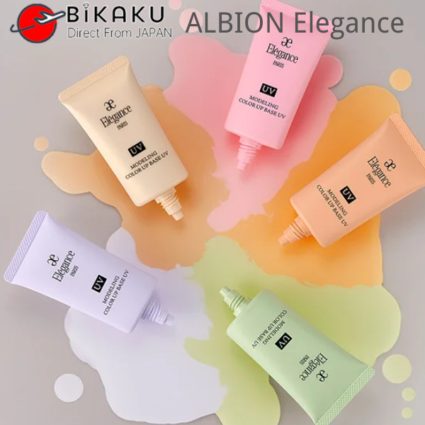 direct-from-japan-albion-elegance-paris-เอลิแกนซ์-modeling-color-up-base-uv-30g-5-colors-spf40-pa-makeup-base-make-up-base-make-up-base-primer-makeup-base-liquid-foundation-make-up-base-glow-makeup-ba