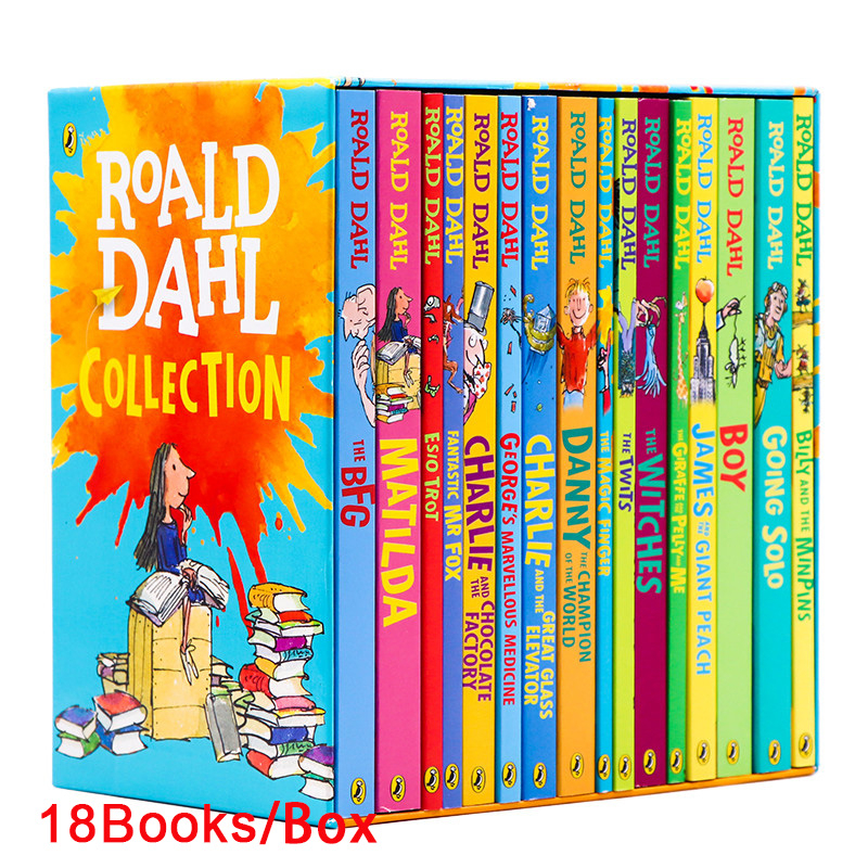 18 หนังสือ/ชุด Roald Dahl Collection วรรณกรรมเด็กภาษาอังกฤษภาพนวนิยาย ...