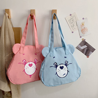 (พร้อมส่ง🐻) Care Bears canvas bag กระเป๋าสะพายไหล่ กระเป๋าผ้า