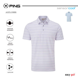 PING ALEXANDER  POLO PING MENS POLO  เสื้อกีฬากอล์ฟผู้ชาย