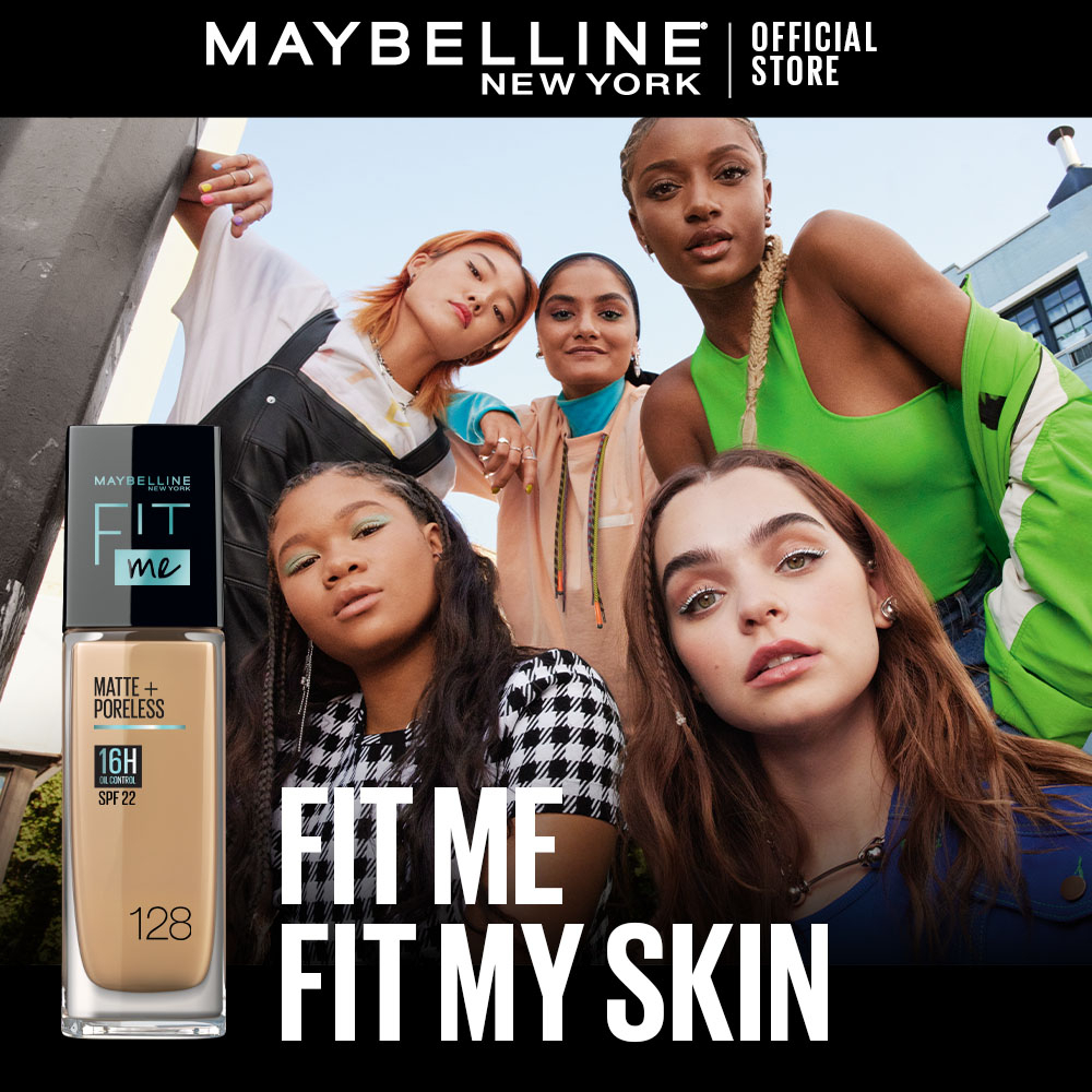 ภาพสินค้ารองพื้นคุมมัน เมย์เบลลีน ฟิต มี แมท แอนด์ พอร์เลส 30 มล.MAYBELLINE FIT ME LIQUID FOUNDATION(เครื่องสำอาง,รองพื้นเนื้อแมท) จากร้าน maybelline_thailand บน Shopee ภาพที่ 5