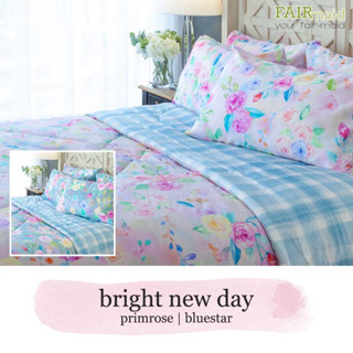 FAIRmaird เซ็ทเครื่องนอน 6/4ชิ้น ลาย Bright New Day สำหรับเตียง 6/5/3.5 ฟุต(ผ้าปูที่นอน ผ้านวม ปลอกหมอน ปลอกหมอนข้าง)