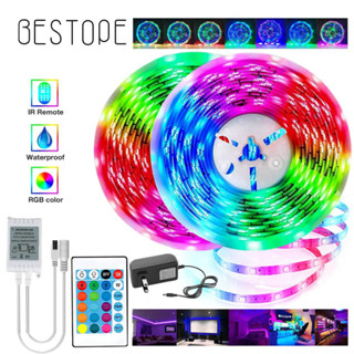 พร้อมส่ง!! ไฟเส้น LED STRIP RGB 10เมตร ควบคุมด้วยรีโมต ไฟกระพริบเปลี่ยนสีได้ ปรับความเร็ว ปรับโหมด 2835 สำหรับตกแต่ง