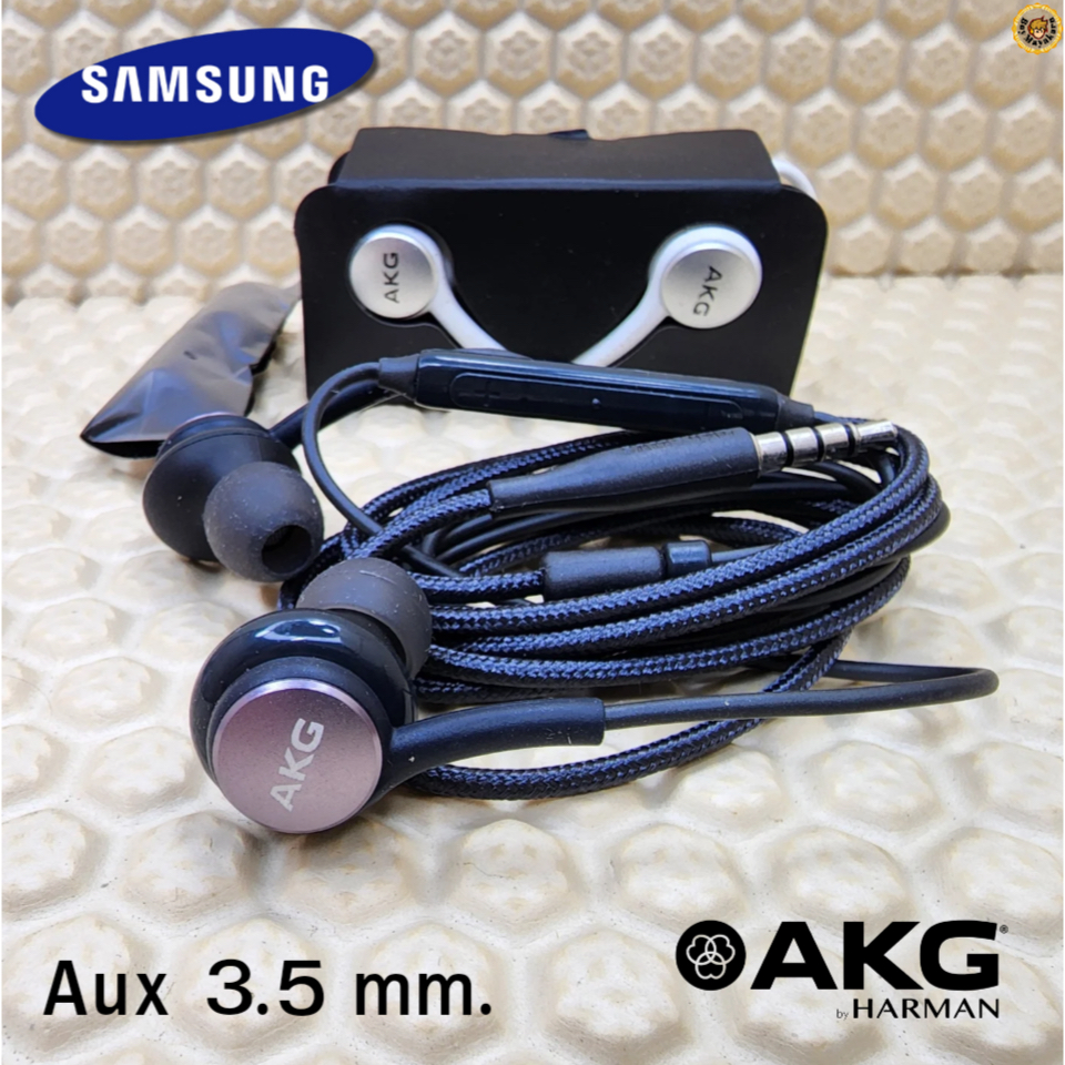 หูฟัง-สมอลทอล์ค-samsung-แท้-3-5-mm-aux-in-ear-ซัมซุง-m23-และทุกรุ่น-อินเอียร์-สายผ้าถัก-เสียงดีเบสหนัก-ควบคุมระดับเสียง