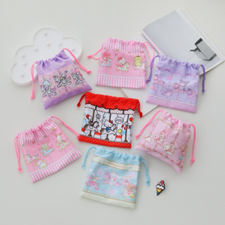 (พร้อมส่ง🌷) กระเป๋าใบเล็ก ถุงผ้าหูรูดลาย Sanrio น่ารักมาก!