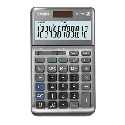 เครื่องคิดเลขคาสิโอ-รุ่น-jf-120fm-สีเทา-casio-calculator