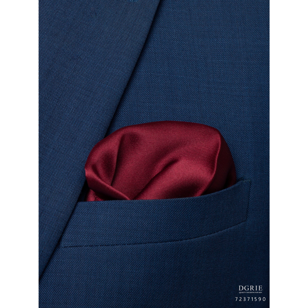 burgundy-red-silk-pocket-square-ผ้าเช็ดหน้าผ้าไหมสีแดงเบอร์กันดี