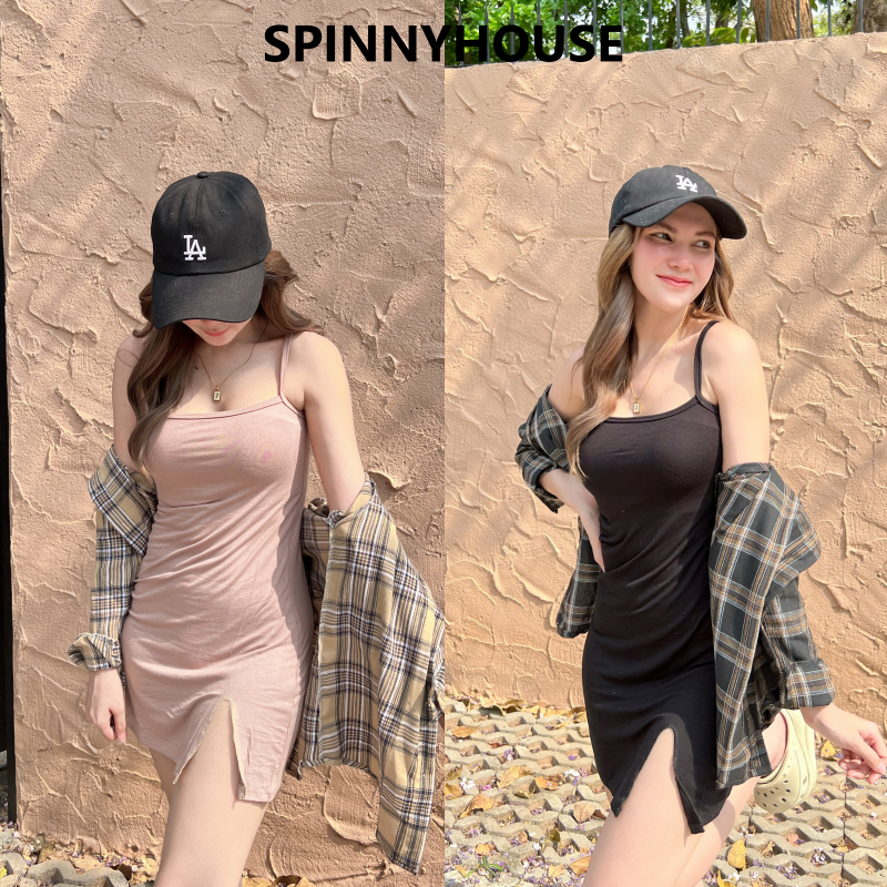 รูปภาพของSpinnyHouse ชุดเซ็ต เสื้อเชิ้ต สายเดี่ยว+เดรสตัวใน ️ผ้าคอตตอลญี่ปุ่น ชุดเซ็ต คู่กับกระโปรงผ่าข้าง สก็อต 145 P102Aลองเช็คราคา