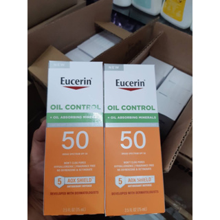Eucerin Sun Oil Control SPF 50 Face Sunscreen Lotion with Oil Absorbing Minerals 75 ml.