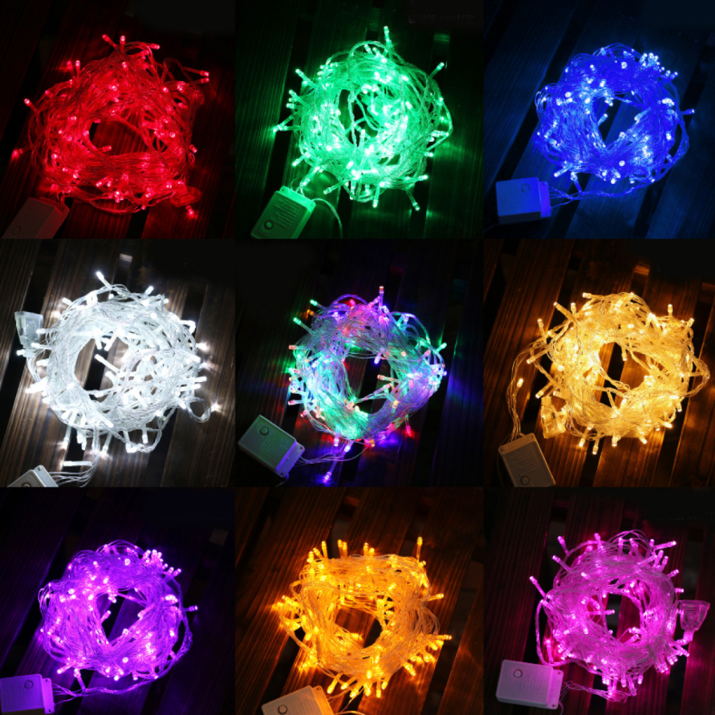 ไฟปีใหม่-ไฟกระพริบ-ไฟคริสมาสต์-100-led-ใช้ประดับตกแต่งห้อง-งานรื่นเริง-ตกแต่งสวน-ปรับระดับกระพริบได้