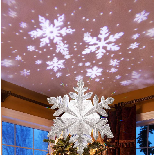 snowflake-lamp-top-light-projection-lamp-light-gold-silver-ไฟเกล็ดหิมะ-ไฟตกเเต่ง