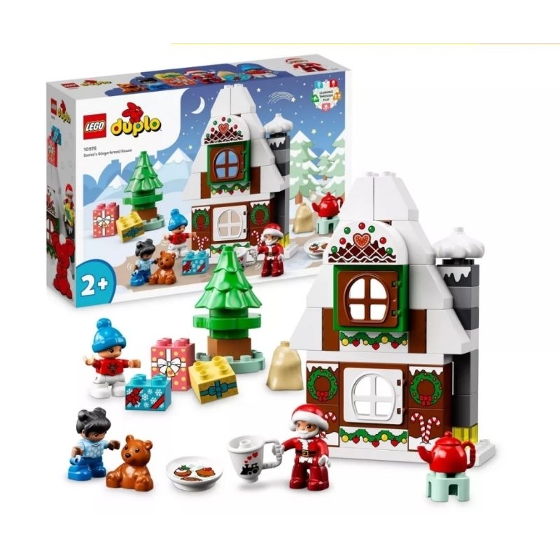 พร้อมส่ง-lego-duplo-10976-santas-gingerbread-house-building-toy-50-pieces-บล๊อคตัวต่อเลโก้ดูโปร-บ้านขนมปังขิง-50ชิ้น